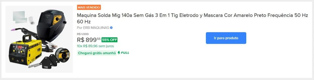 Maquina Solda Mig 140a Sem Gás 3 Em 1 Tig Eletrodo y Mascara Cor Amarelo Preto Frequência 50 Hz 60 Hz